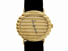 Piaget 18K Yellow Gold & Leather Manual Vintage 27mm Womens 1960 Piaget