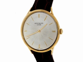 Patek Philippe Calatrava 3484 Yellow Gold & Leather Manual 34mm Mens 1960 s Patek Philippe