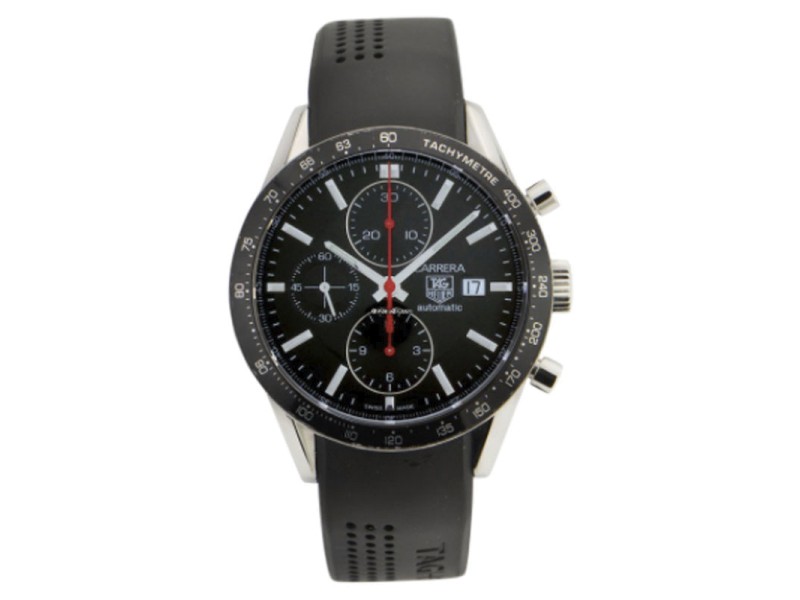 Tag Heuer Carrera CV2014-2 Stainless Steel / Rubber Mens Tag Heuer