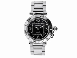 Cartier Pasha Seatimer Stainless Steel Black Dial Cartier
