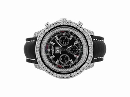 Breitling A4436412 Bentley 6.75 Automatic 14.50 ct Diamond Case Leather Strap Breitling