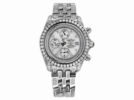 Breitling Evolution A13356 White Dial 18ct. Diamond Mens Breitling