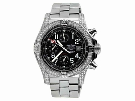 Breitling Aeromarine Avenger Seawolf Chrono A73390 Black Face Womens Breitling