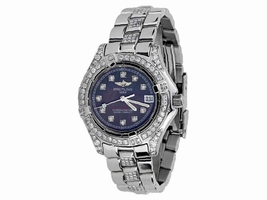 Breitling Colt Oceane A77350 Black Mother of Pearl Diamond Dial Breitling