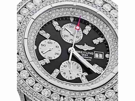 Breitling Super Avenger A13370 Stainless Steel & 30ct Diamond 48.4mm Breitling
