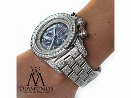 Breitling Super Avenger A13370 Stainless Steel Mother of Pearl Dial Diamond 48.4mm Mens Breitling