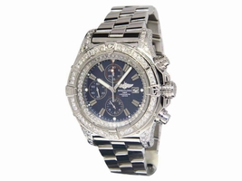 Breitling Super Avenger A13370 Stainless Steel & Blue Dial 48.5mm Mens Breitling