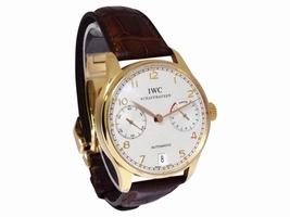 IWC Portugeiser 5001 18K Yellow Gold & Leather Automatic 42mm Mens IWC