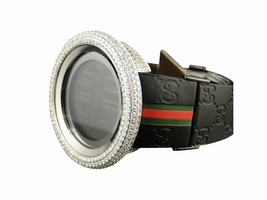 Gucci White Bezel I Yah 114 Digital 2 Timezone Vs Diamond Mens Gucci