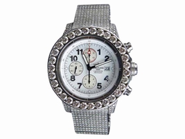 Breitling A13370 Super Avenger XL Stainless Steel and Diamonds Mens Breitling