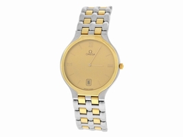 Omega Deville Stainless Steel & 18K Yellow Gold Plated Quartz 32mm Unisex Omega