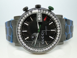 Gucci Ya101331 Pvd 3.5Ct White Diamonds Mens Gucci