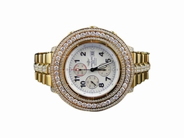 Breitling Super Avenger Aeromarine Gold Genuine 19 Ct Diamond 55mm Mens Breitling