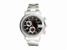 Gucci Ya101334 Diamond Stainless Steel Mens Gucci