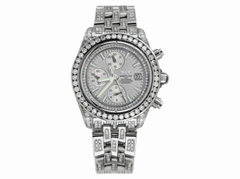 Breitling A13356 Evolution Silver Dial 15ct Diamond Mens Breitling