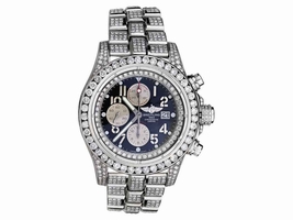 Breitling Super Avenger A13370 Blue Index Dial Diamond Men's Breitling