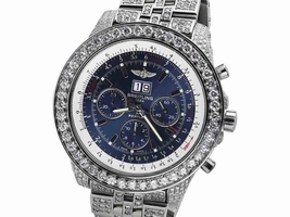 Breitling Bentley A44362 Neptune Blue Stainless Dial Jubilee Diamond Breitling