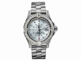 Breitling Colt A74380 Stainless Steel Mother Of Pearl Dial Diamond Bezel 41.1mm Breitling