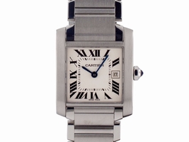 Cartier Tank Francaise W51011Q3 Stainless Steel Quartz 25mm Womens Cartier