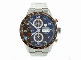 Tag Heuer Carrera CV2A12 Stainless Steel Automatic Brown Dial 43mm Mens Tag Heuer