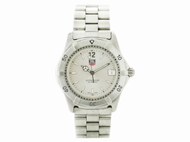 Tag Heuer WK1112-0 Stainless Steel Silver Dial Quartz 37mm Mens Bracelet Tag Heuer