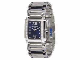 Patek Philippe Twenty-4 4910/10A-010 Stainless Steel & Diamond Blue Dial 25.1mm Womens Patek Philippe