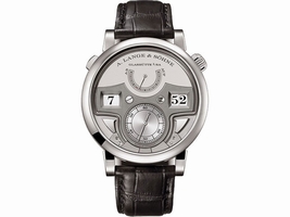 A. Lange and Sohne Zeitwerk 147.025 Platinum / Leather 44.2mm Mens A. Lange and Sohne