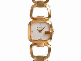Gucci YA125513 Gold Plated Stainless Steel 22.5mm Womens Gucci