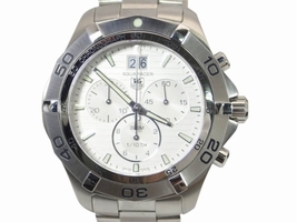 Tag Heuer Aquaracer Grande Stainless Steel Date Chronograph Quartz White 44mm Mens TAG HEUER