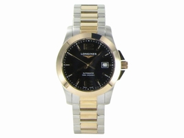 Longines Conquest L32765567 Stainless Steel and 18K Rose Gold 29mm Womens Longines