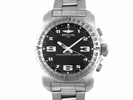 Breitling Cockpit EB 501022 Titanium Black Dial Quartz 44mm Mens Breitling