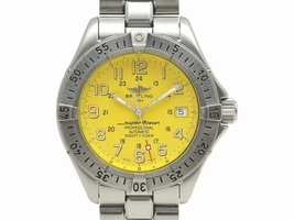 Breitling Super Ocean A17345 Stainless Steel Yellow Dial Automatic 41mm Mens Breitling