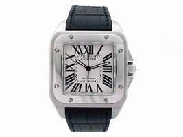 Cartier Santos W20073X8 Stainless Steel & Leather Automatic 51.1mm Mens Cartier