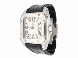 Cartier Santos 100 XL 2656 Stainless Steel Leather Strap Cartier