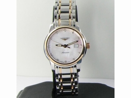 Longines L25635887 Saint Imier 18K Gold Steel MOP Diamond Dial Longines