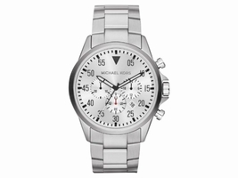 Michael Kors MK8331 Chronograph White Dial Stainless Steel Mens Michael Kors