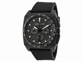 Michael Kors MK8390 Grandstand Black Dial Silicone Strap Chronograph Men's Michael Kors