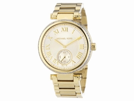 Michael Kors MK5867 Skylar Champagne Dial Gold-tone Stainless Steel Womens Michael Kors