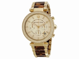 Michael Kors MK5688 Parker Gold Dial Gold Tone Chronograph Womens Michael Kors