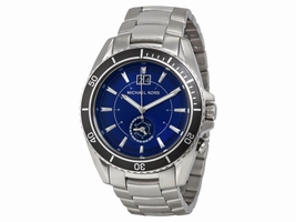 Michael Kors MK8400 Jetmaster Blue Dial Stainless Steel Mens Michael Kors