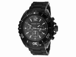 Michael Kors MK8211 Drake Black Dial Silicone Strap Chronograph Mens Michael Kors