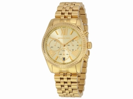Michael Kors MK5556 Lexington Champagne Dial Gold Tone Chronograph Womens Michael Kors