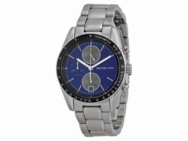 Michael Kors MK8367 Accelerator Blue Dial Stainless Chronograph 38mm Mens Michael Kors