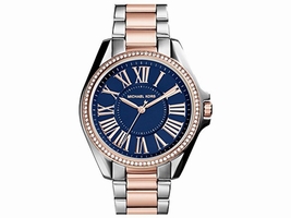 Michael Kors Kacie MK6185 Yellow Gold-Tone and Stainless Steel Blue Dial 39mm Michael Kors