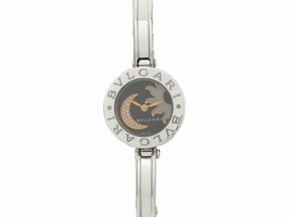Bulgari B.Zero1 BZ22S Stainless Steel Black Diamond Dial 22mm Womens Bulgari