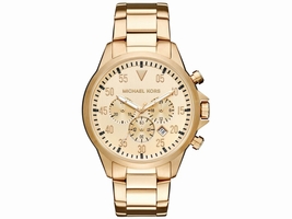 Michael Kors Gage MK8491 Gold Tone Dial Gold Tone Chronograph 45mm Mens Michael Kors
