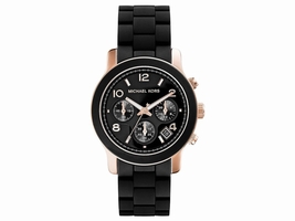 Michael Kors Runway MK6128 Silicone / Gold Tone Stainless Steel Quartz 42mm Womens Michael Kors