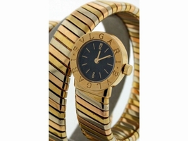 Bulgari Tubogas 18K Yellow, White and Rose Gold Womens Bulgari