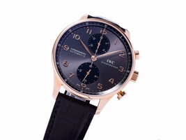 IWC IW371482 Portuguese Automatic Chronograph Rose Gold Grey Dial IWC