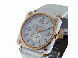 Bell & Ross 18K Rose Gold and Ceramic 39mm Unisex Bell & Ross